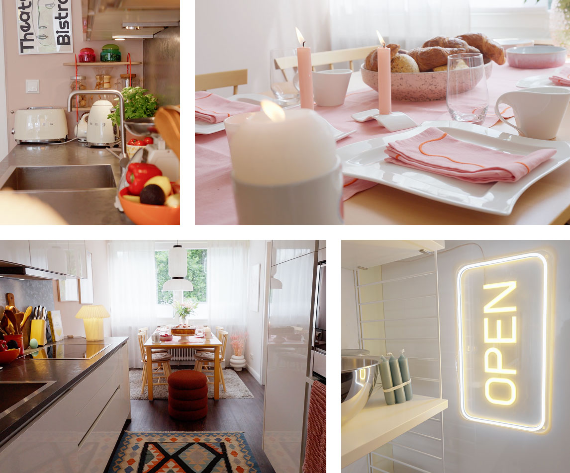 Die Küche in der SCHÖNER WOHNEN Trendfarbe "Hortensie"