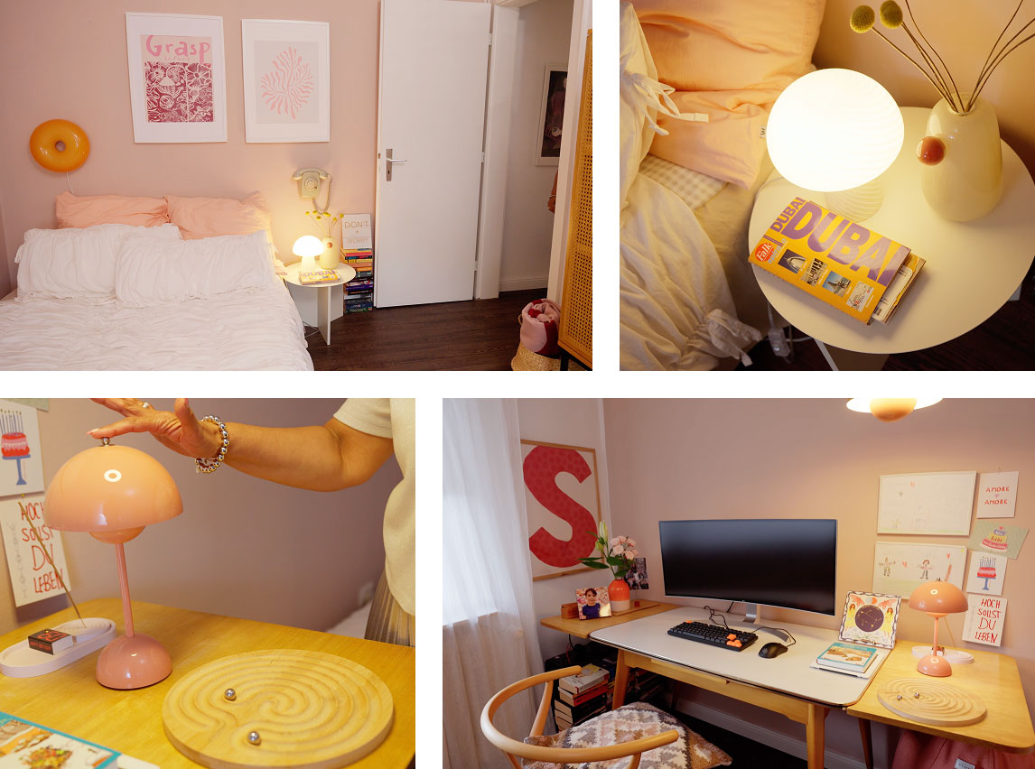 Das Home Office und Gästezimmer in der SCHÖNER WOHNEN Trendfarbe "Hortensie"