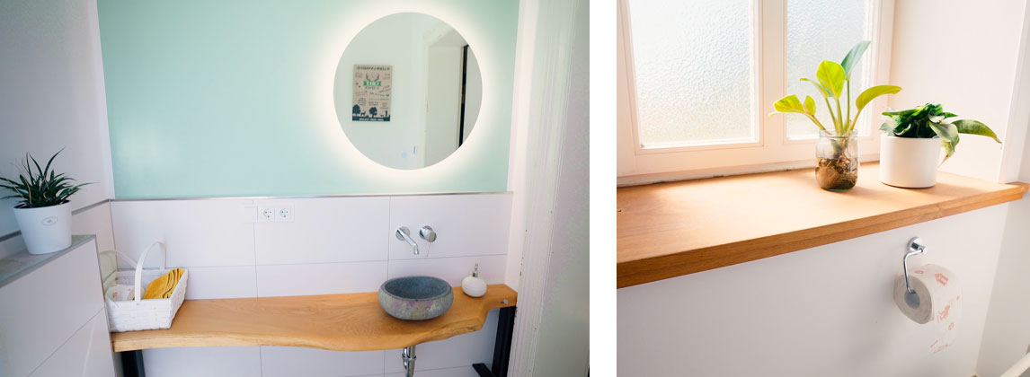 Das Gäste-WC in der SCHÖNER WOHNEN-Farbe Kreidefarbe "Frühlingserwachen"