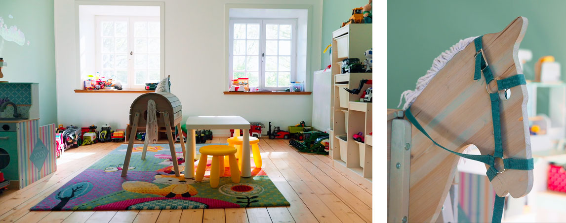 Das Spielzimmer in der SCHÖNER WOHNEN-Farbe Kreidefarbe "Frühlingserwachen"