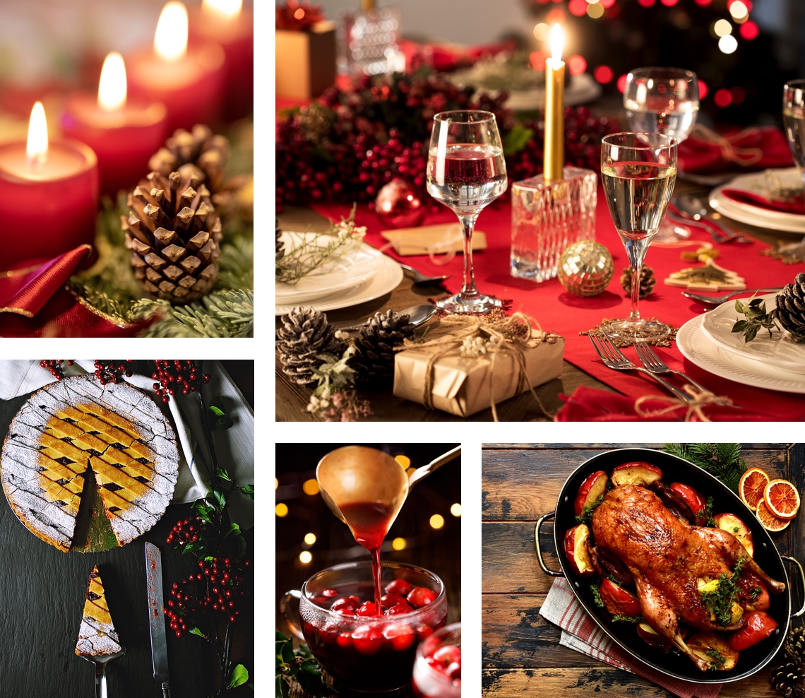 Weihnachtlich eingedeckt