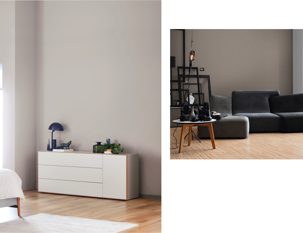 Collage graue Wände