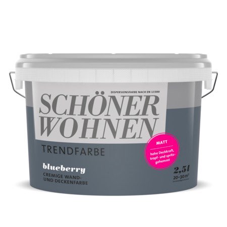 SCHÖNER-WOHNEN-Farbe Packshot "Blueberry"