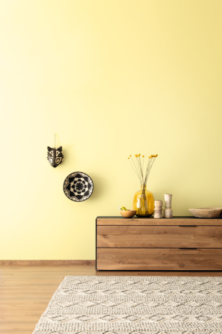 Beispiel für die SCHÖNER-WOHNEN-Farbe Designfarbe "Heiteres Sonnengelb"