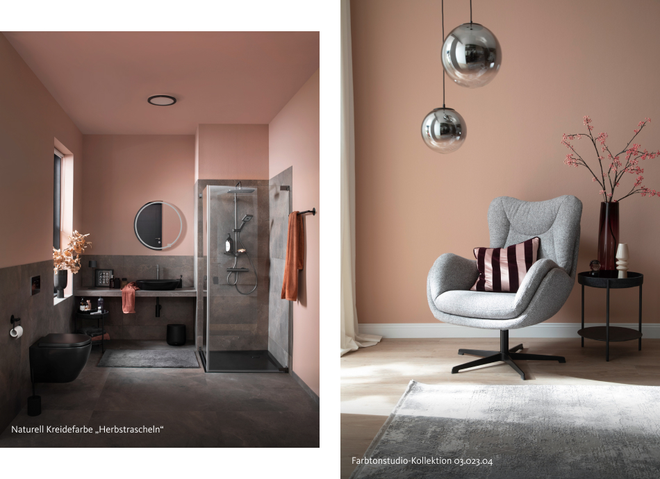 Wohnideen zum Thema Midcentury in warmen Wandfarben von SCHÖNER-WOHNEN-Farbe