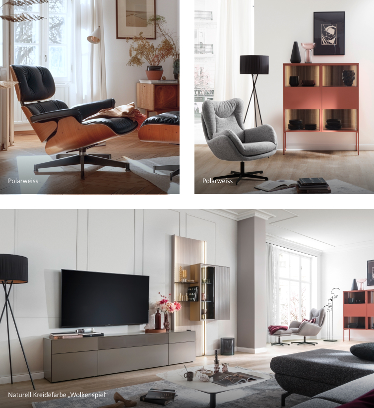 Interior Inspirationen zum Thema Midcentury in hellen Wandfarben von SCHÖNER-WOHNEN-Farbe