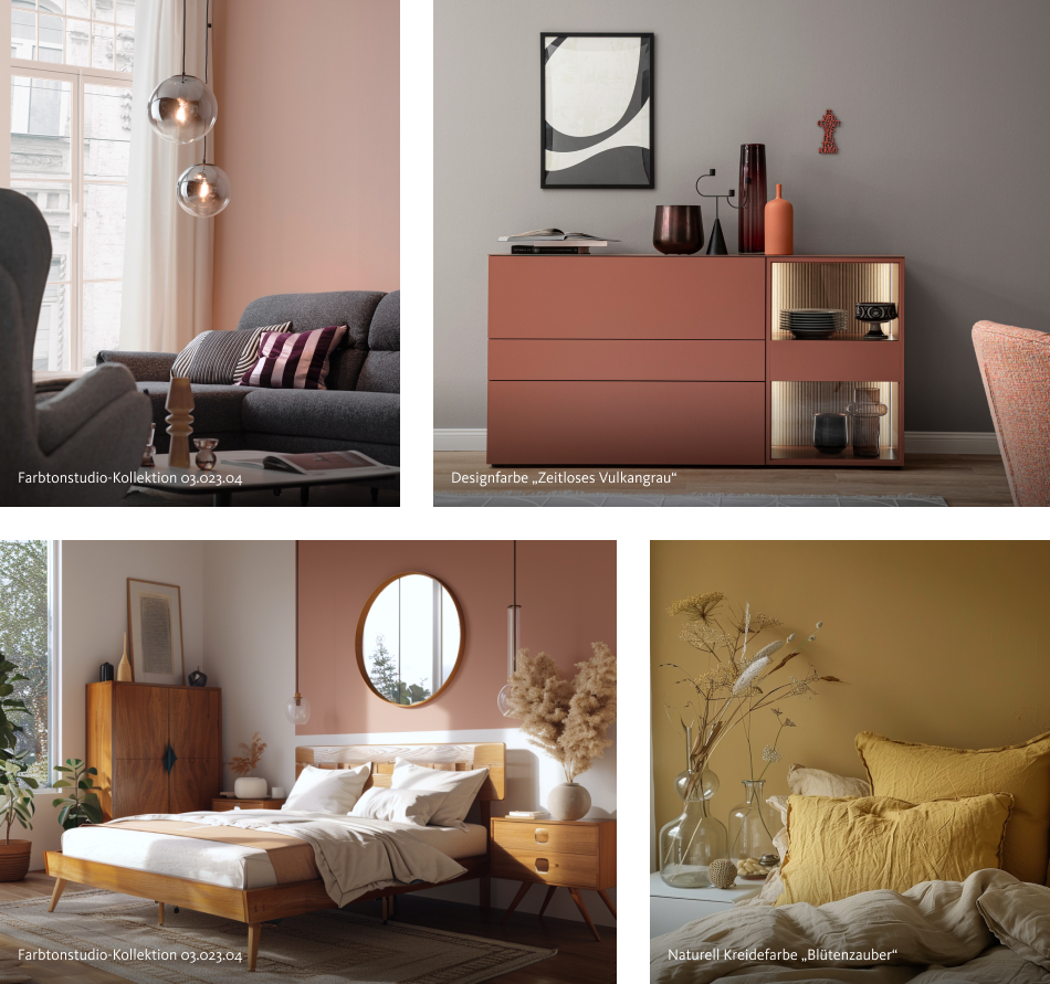 Interior Inspirationen zum Thema Midcentury in den Wandfarben von SCHÖNER-WOHNEN-Farbe