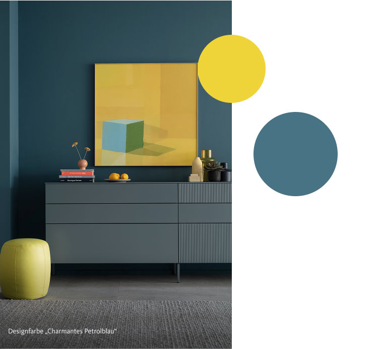 Designfarbe „Charmantes Petrolblau“