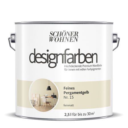 SCHÖNER-WOHNEN-Farbe Designfarbe "Feines Pergamentgelb"