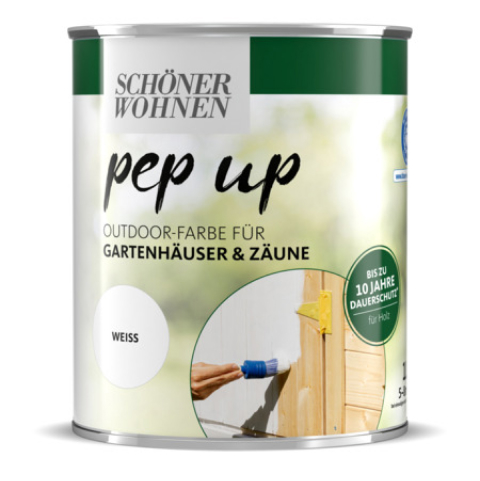 SCHÖNER-WOHNEN-Farbe Pep-Up "Outdoorfarbe für Gartenhäuser und Zäune"