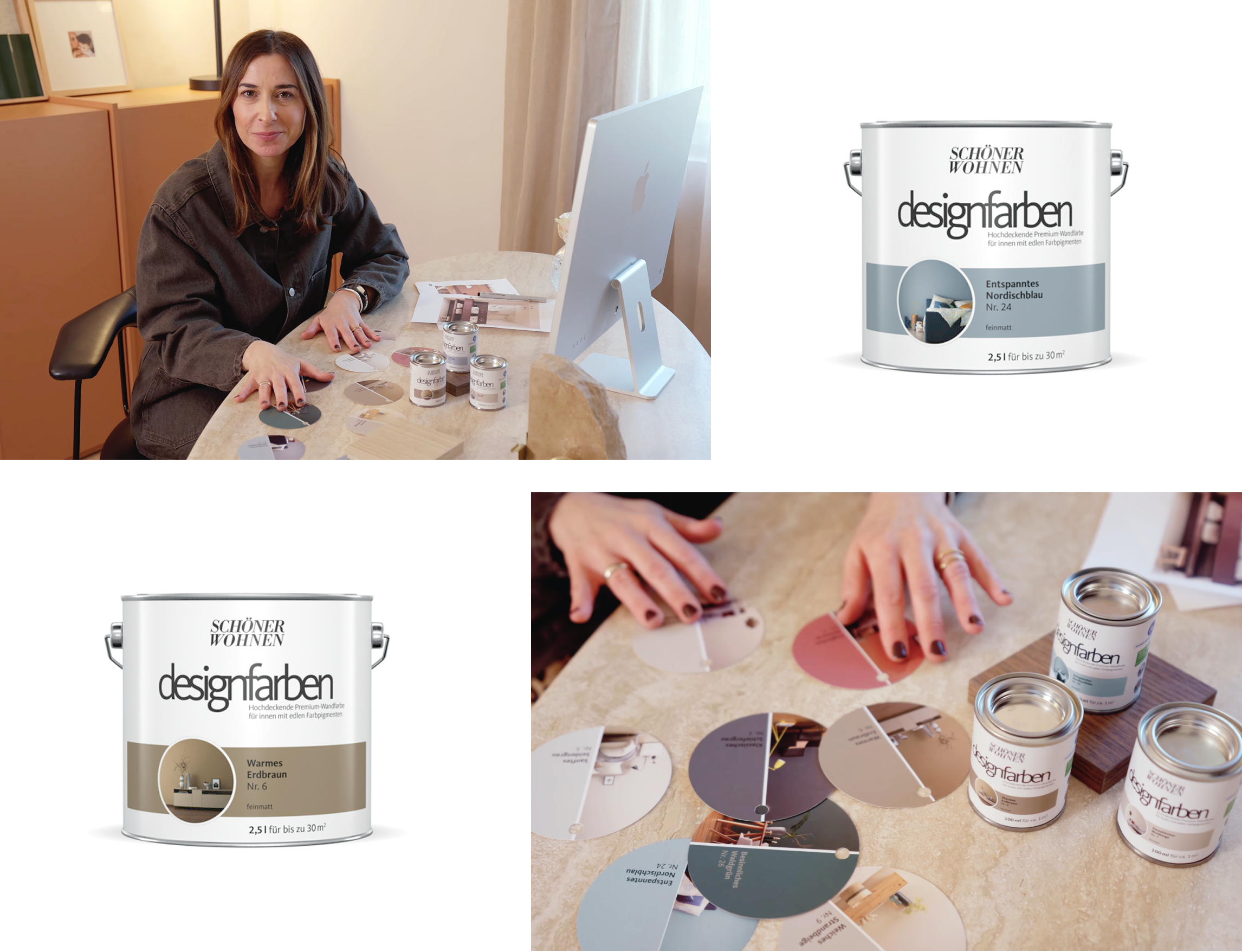 Lejla Krstic mit den Designfarben-Tester