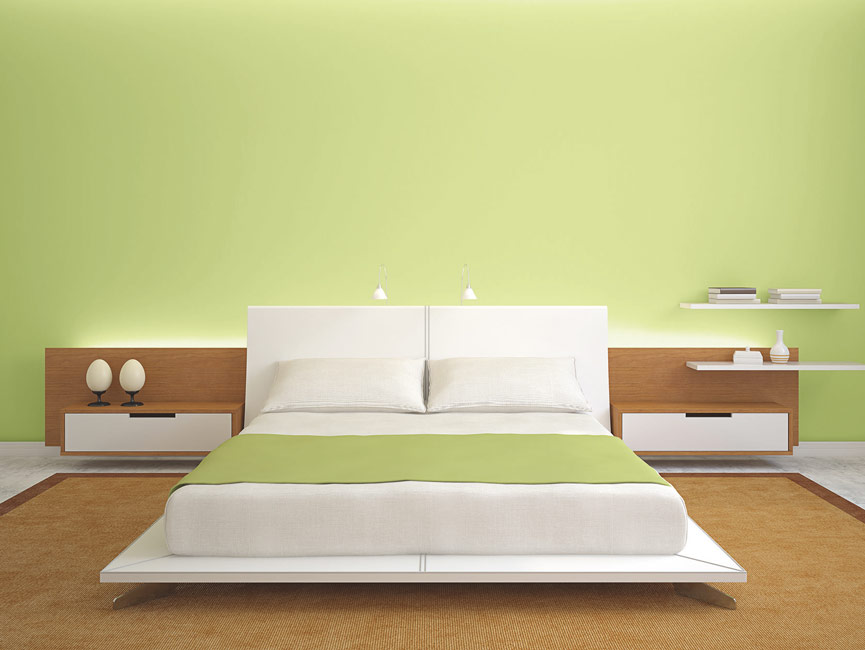 Grüne Wandfarbe Schlafzimmer