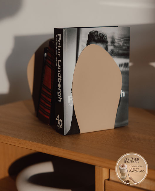 Buchstütze Darcy von Metallbude im Farbton "Macchiato"