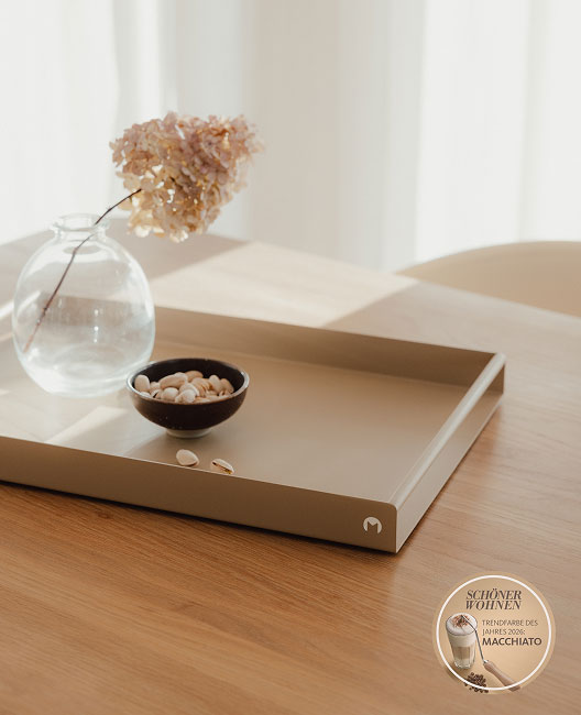 Serviertablett Dava von Metallbude im Farbton "Macchiato"