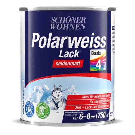 Polarweiss Lack seidenmatt, Mix-Basis